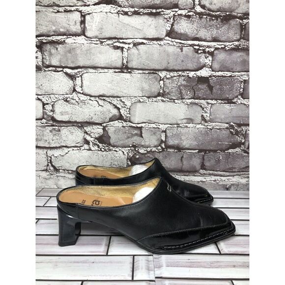 Ara Relax Flex Echt Leder Black Leather Heel Mules Women’s Sz 7M US/5UK/38EU - Picture 2 of 16